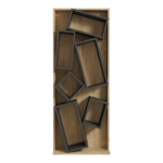 Βιβλιοθήκη Jamey  φυσικό-ανθρακί 60x24x153,6εκ