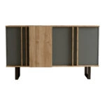 Μπουφές Amanda I  σε ανθρακί-καρυδί απόχρωση 160x74x79εκ