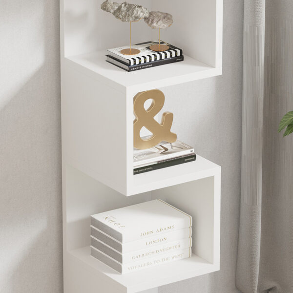 Ραφιέρα επιδαπέδια Pratel  σε λευκή απόχρωση 25x27x95εκ