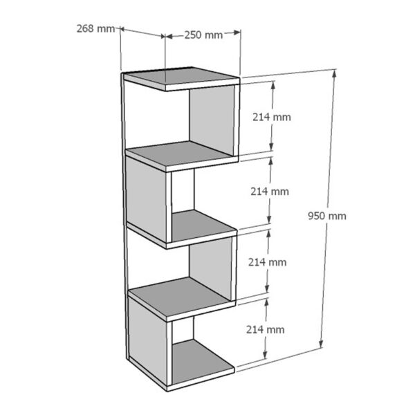 Ραφιέρα επιδαπέδια Pratel  σε λευκή απόχρωση 25x27x95εκ