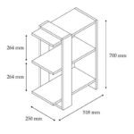 Βιβλιοθήκη Maverick  σε sonoma-ανθρακί απόχρωση 51,8x25x70εκ