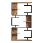 Βιβλιοθήκη Cubix  σε sonoma-ανθρακί απόχρωση 90x24,6x171,90εκ