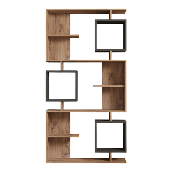 Βιβλιοθήκη Cubix  σε sonoma-ανθρακί απόχρωση 90x24,6x171,90εκ