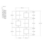 Βιβλιοθήκη Cubix  σε sonoma-ανθρακί απόχρωση 90x24,6x171,90εκ