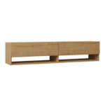 Έπιπλο τηλεόρασης επιτοίχιο Melosa σε oak απόχρωση 141x30x31εκ