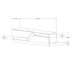 Έπιπλο τηλεόρασης Cogo  σε όψη τραβερτίνας 160x40x45εκ