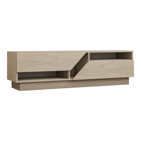 Έπιπλο τηλεόρασης Cogo  σε όψη τραβερτίνας 160x40x45εκ