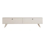 Έπιπλο τηλεόρασης Jate  σε λευκή απόχρωση 160x25x40εκ