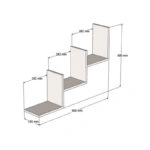 Ραφιέρα τοίχου Mauer  σε ανθρακί απόχρωση 90x19,6x60εκ