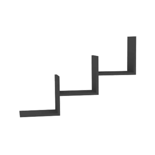 Ραφιέρα τοίχου Mauer  σε ανθρακί απόχρωση 90x19,6x60εκ