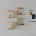 Ραφιέρα τοίχου Perari  4τεμ.σε oak απόχρωση 30x19.6x30εκ