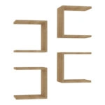 Ραφιέρα τοίχου Perari  4τεμ.σε oak απόχρωση 30x19.6x30εκ