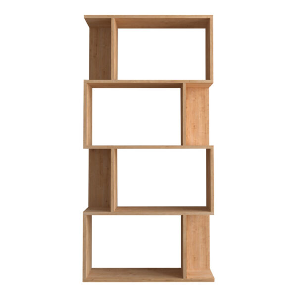 Βιβλιοθήκη Kadu  σε oak απόχρωση 72x22x147εκ