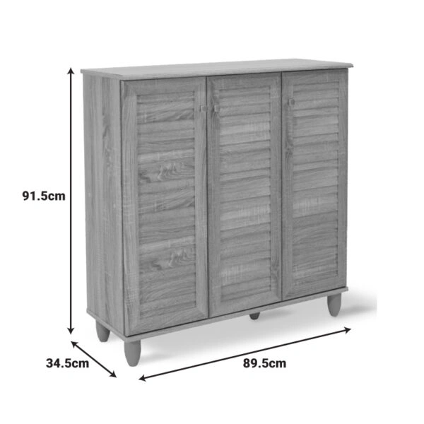 Παπουτσοθήκη-ντουλάπι SANTO  16 ζεύγων χρώμα wenge 89,5x34,5x91,5εκ