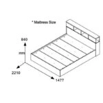 Κρεβάτι OLYMPUS  σε χρώμα wenge 140x200εκ