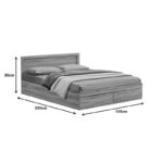 Κρεβάτι Olympus με συρτάρι σε sonoma απόχρωση 150x200εκ