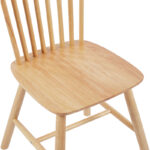 Καρέκλα Melia  rubberwood σε φυσική απόχρωση 45x51x87εκ