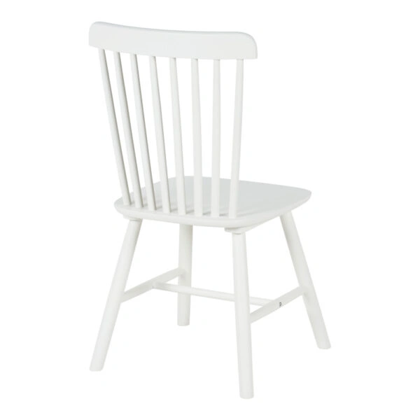 Καρέκλα Melia  rubberwood σε λευκή απόχρωση 45x51x87εκ