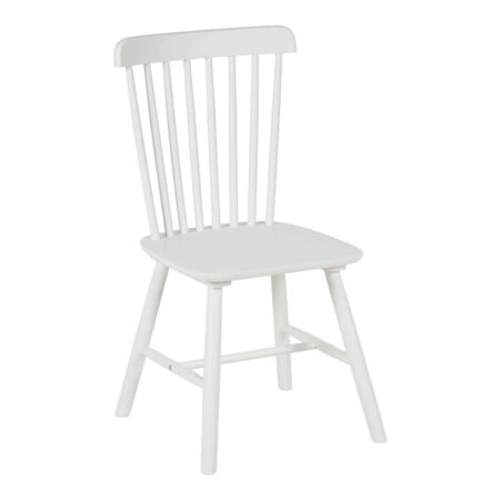 Καρέκλα Melia  rubberwood σε λευκή απόχρωση 45x51x87εκ