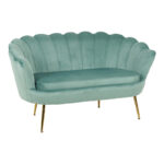 Καναπές 2θέσιος Daimon βελούδο σε φυστικί απόχρωση 134x70x77εκ