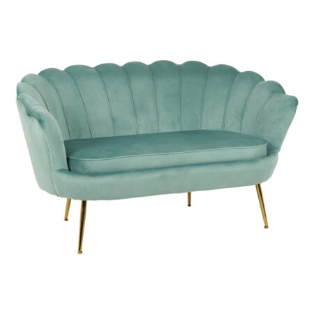 Καναπές 2θέσιος Daimon βελούδο σε φυστικί απόχρωση 134x70x77εκ