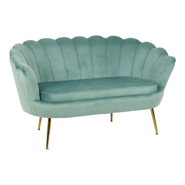 Καναπές 2θέσιος Daimon βελούδο σε φυστικί απόχρωση 134x70x77εκ