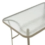 Τραπέζι Ensure  μέταλλο σαμπανιζέ-γυαλί 140x80x70εκ