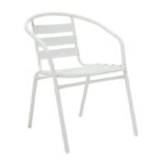 Τραπεζαρία Vergo-Tade  σετ 3τεμ λευκό μέταλλο Φ60x70εκ