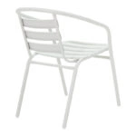 Τραπεζαρία Vergo-Tade  σετ 3τεμ λευκό μέταλλο Φ60x70εκ