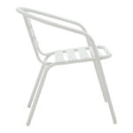 Τραπεζαρία Vergo-Tade  σετ 3τεμ λευκό μέταλλο Φ60x70εκ