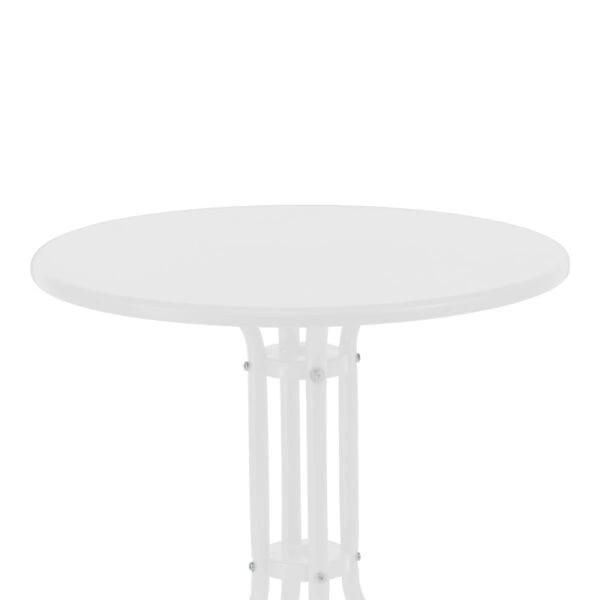 Τραπεζαρία Vergo-Tade  σετ 3τεμ λευκό μέταλλο Φ60x70εκ