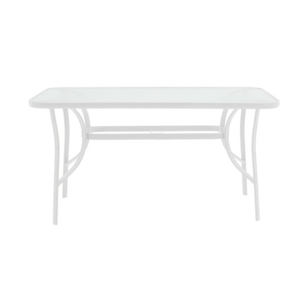 Τραπεζαρία Sussie-Ensure 5τεμ μέταλλο-γυαλί σε λευκή απόχρωση 120x70x70εκ