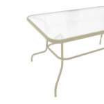 Τραπεζαρία Tade-Valor  5τεμ μέταλλο-γυαλί σε σαμπανιζέ απόχρωση 110x60x70εκ