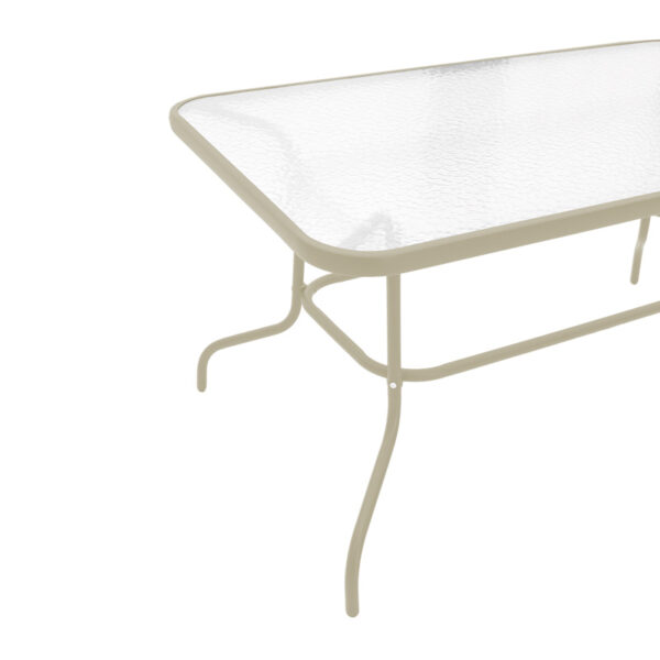 Τραπεζαρία Tade-Valor  5τεμ μέταλλο-γυαλί σε σαμπανιζέ απόχρωση 110x60x70εκ