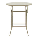 Τραπεζαρία Albero-Calan 3τεμ μέταλλο σε σαμπανιζέ απόχρωση Φ60x70εκ