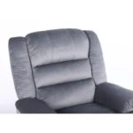 Πολυθρόνα Ανακλινόμενη ArteLibre CARINAE Γκρι Βελούδο 93x90x100cm