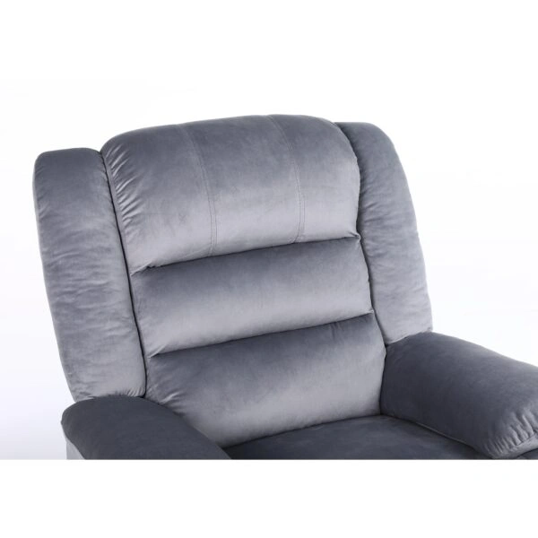 Πολυθρόνα Ανακλινόμενη ArteLibre CARINAE Γκρι Βελούδο 93x90x100cm