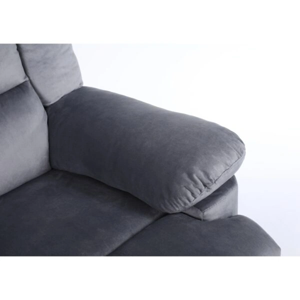 Πολυθρόνα Ανακλινόμενη ArteLibre CARINAE Γκρι Βελούδο 93x90x100cm