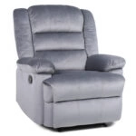 Πολυθρόνα Ανακλινόμενη ArteLibre CARINAE Γκρι Βελούδο 93x90x100cm