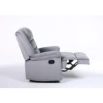 Πολυθρόνα Ανακλινόμενη ArteLibre CARINAE Γκρι Βελούδο 93x90x100cm