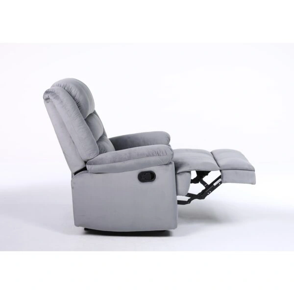 Πολυθρόνα Ανακλινόμενη ArteLibre CARINAE Γκρι Βελούδο 93x90x100cm