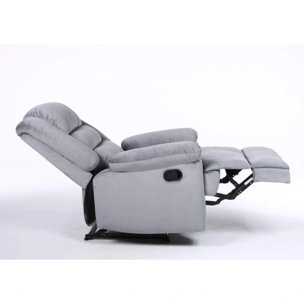Πολυθρόνα Ανακλινόμενη ArteLibre CARINAE Γκρι Βελούδο 93x90x100cm