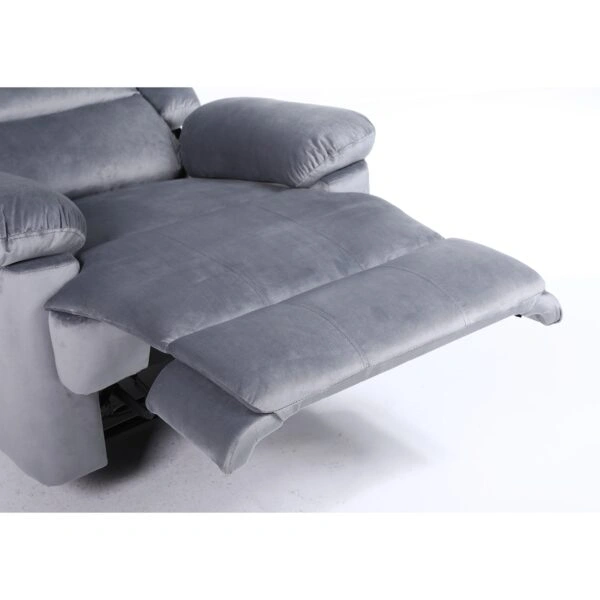 Πολυθρόνα Ανακλινόμενη ArteLibre CARINAE Γκρι Βελούδο 93x90x100cm