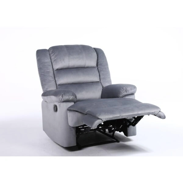 Πολυθρόνα Ανακλινόμενη ArteLibre CARINAE Γκρι Βελούδο 93x90x100cm