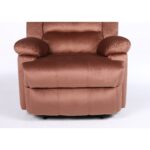 Πολυθρόνα Ανακλινόμενη ArteLibre CARINAE Καφέ Βελούδο 93x90x100cm