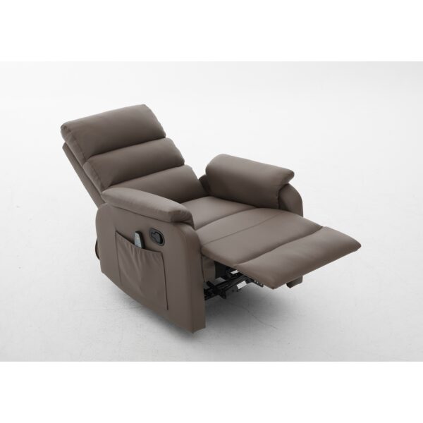 Πολυθρόνα Ανακλινόμενη ArteLibre RIGIL Με Λειτουργία Μασάζ Καφέ PU 75x87x102cm