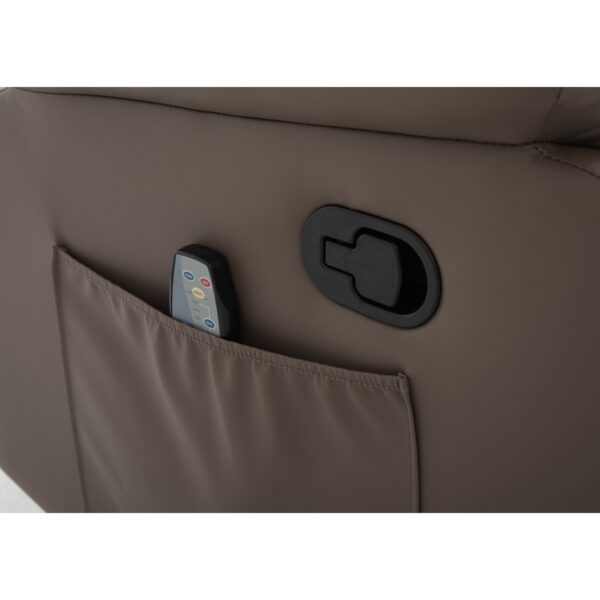 Πολυθρόνα Ανακλινόμενη ArteLibre RIGIL Με Λειτουργία Μασάζ Καφέ PU 75x87x102cm