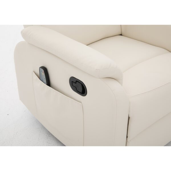 Πολυθρόνα Ανακλινόμενη ArteLibre RIGIL Με Λειτουργία Μασάζ Μπεζ PU 75x87x102cm