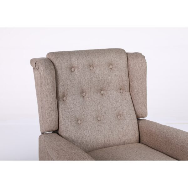 Πολυθρόνα Ανακλινόμενη ArteLibre ALNAIR Καφέ Ύφασμα 78x85x104cm