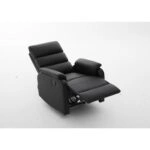 Πολυθρόνα Ανακλινόμενη ArteLibre TALITHA Μαύρο PU 79x97x101cm